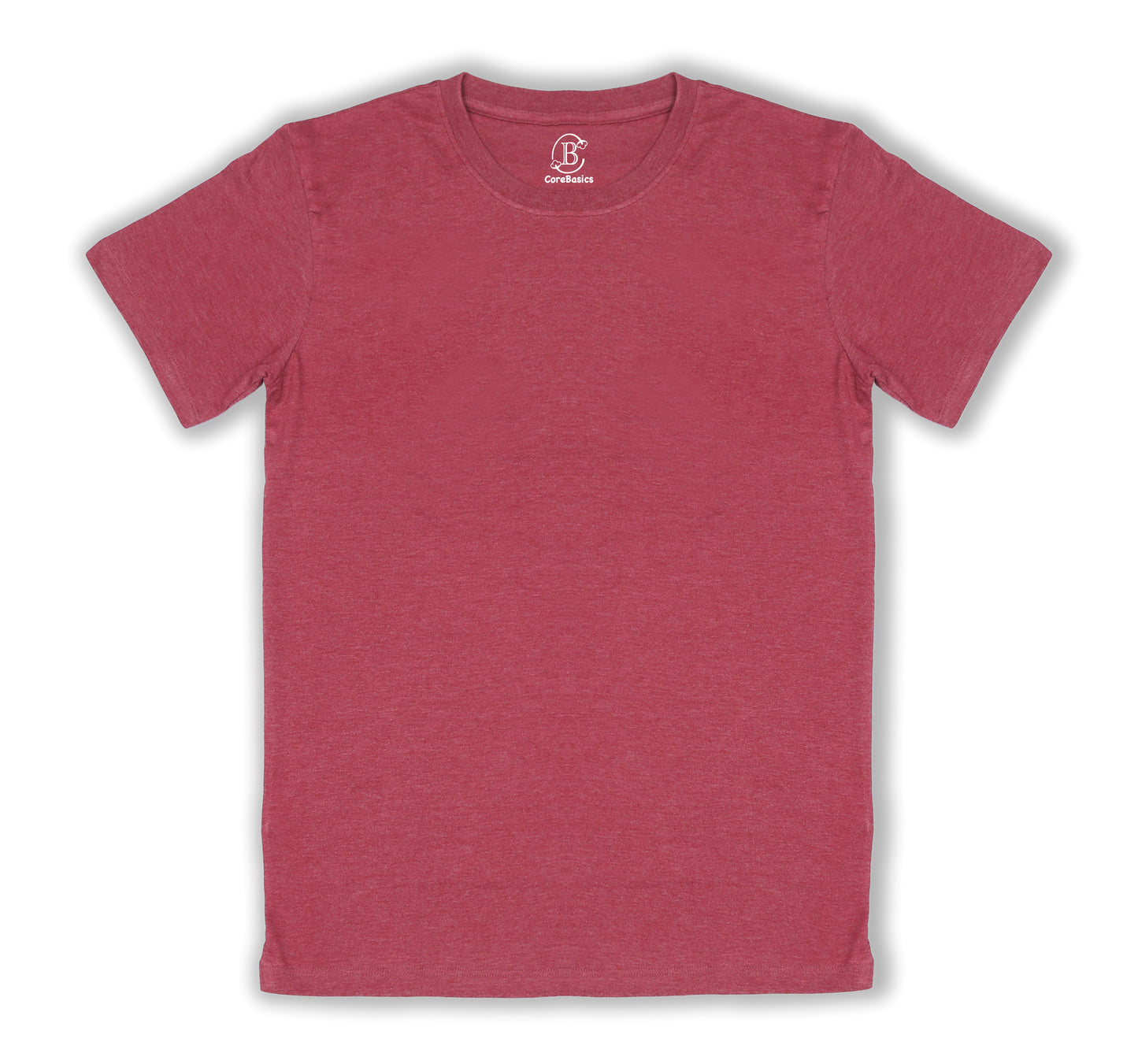 Relaxed Unisex Cotton Tee - Maroon Heather