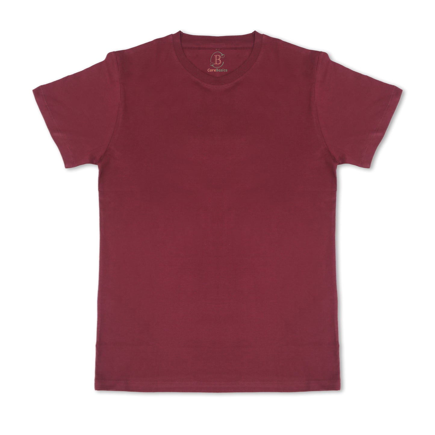 Relaxed Unisex Cotton Tee - Dark Maroon