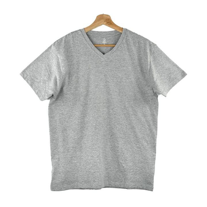 Relaxed V-Neck-Grey Heather