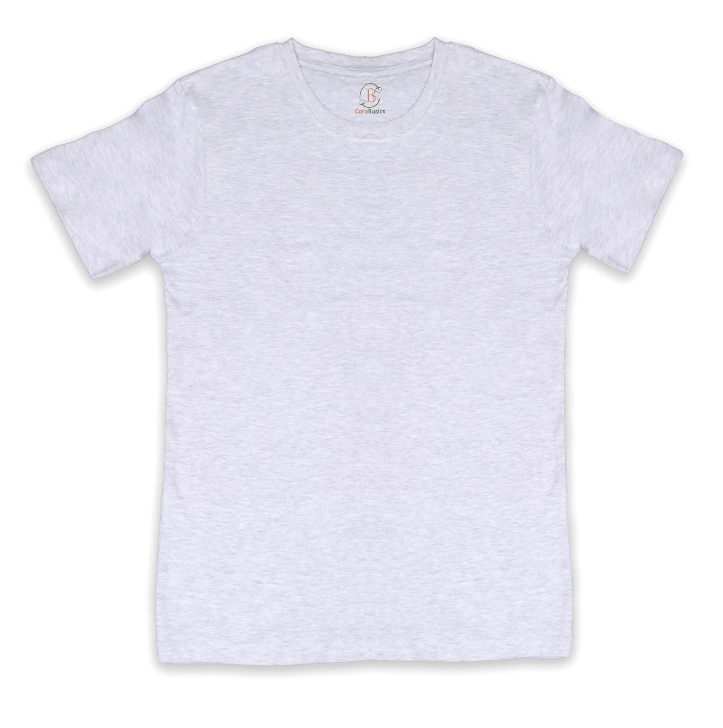 Relaxed Unisex Cotton Tee - White Heather