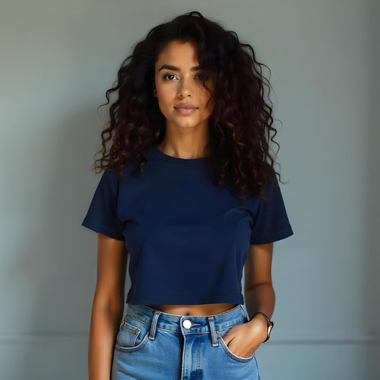 Crop Top - Dark Navy Blue