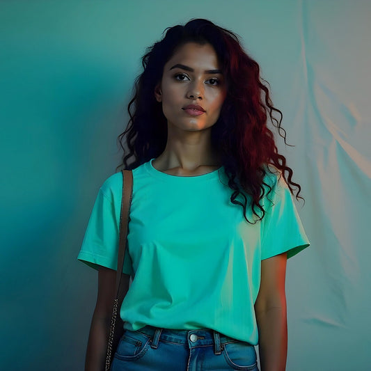 Relaxed Unisex Cotton Tee - Mint Green