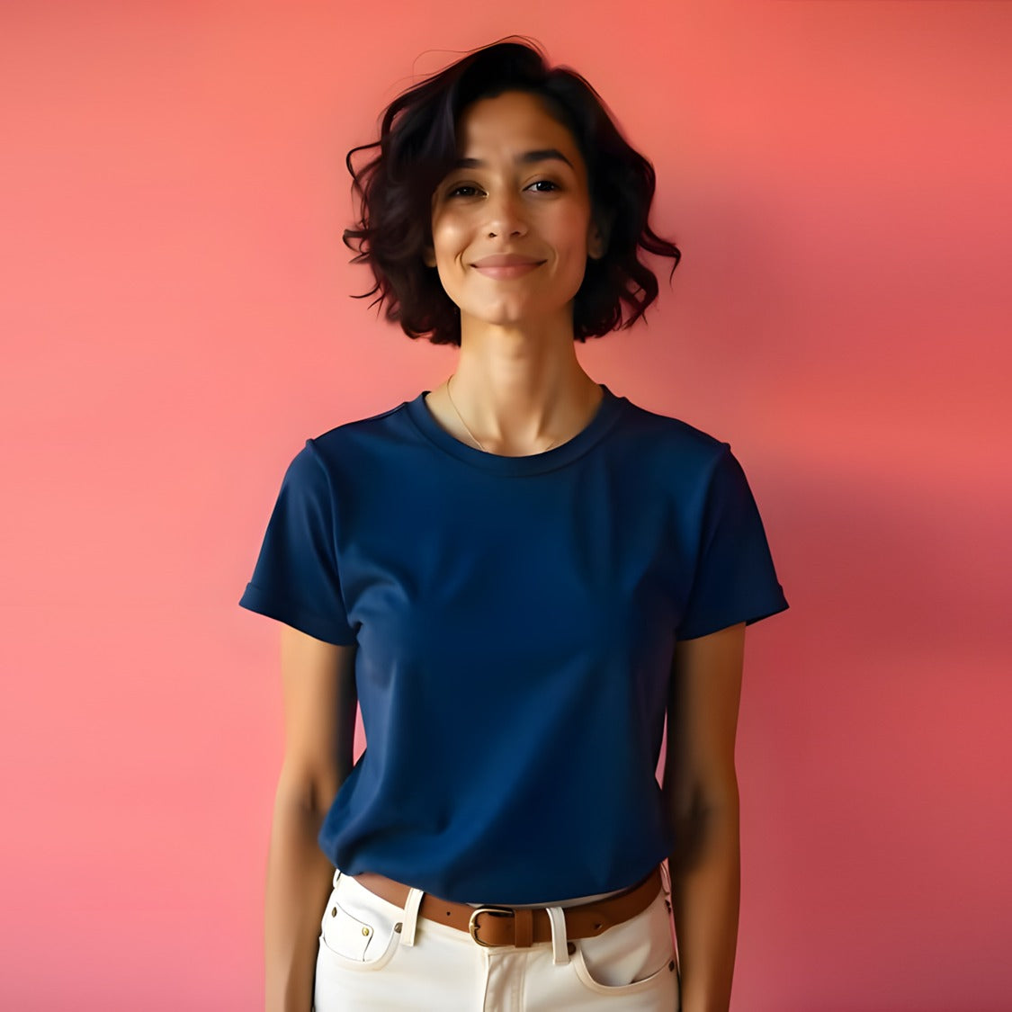 Women Cotton Tee - Dark Navy