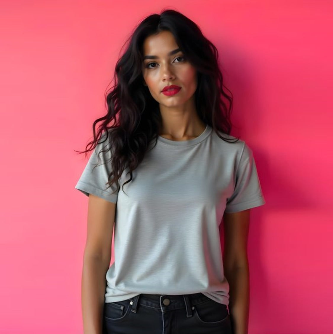 Women Cotton Tee - Grey Heather