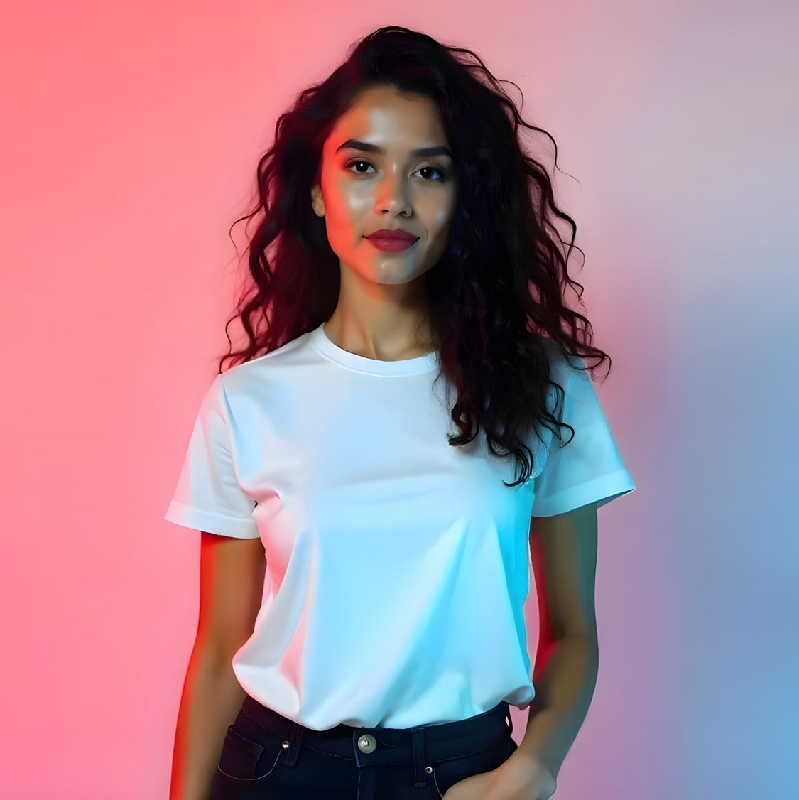 Women Cotton Tee - White