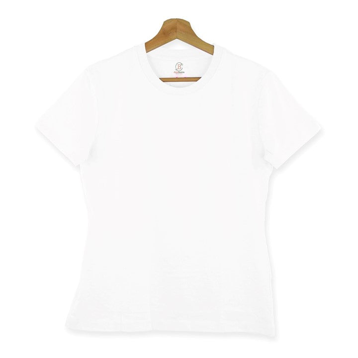 Women Cotton Tee - White